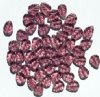 50 11x8mm Transparent Amethyst Leaf Beads